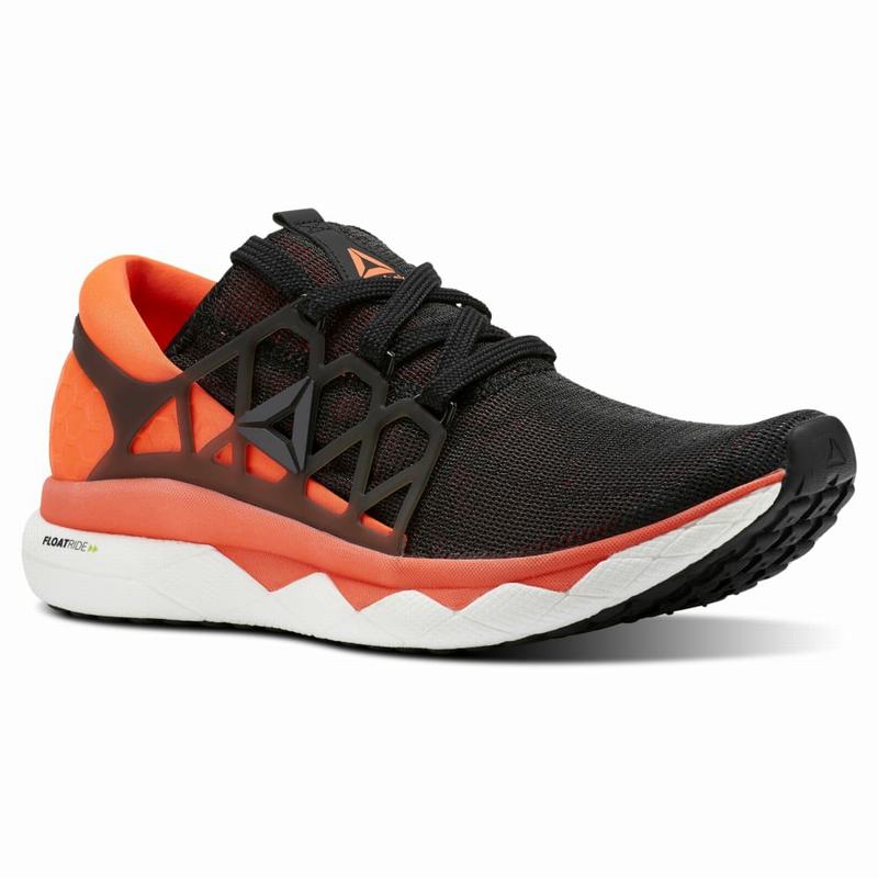 Reebok Floatride Run Flexweave Bežecké Tenisky Panske - Čierne/Oranžové/Biele LJ9586ZX